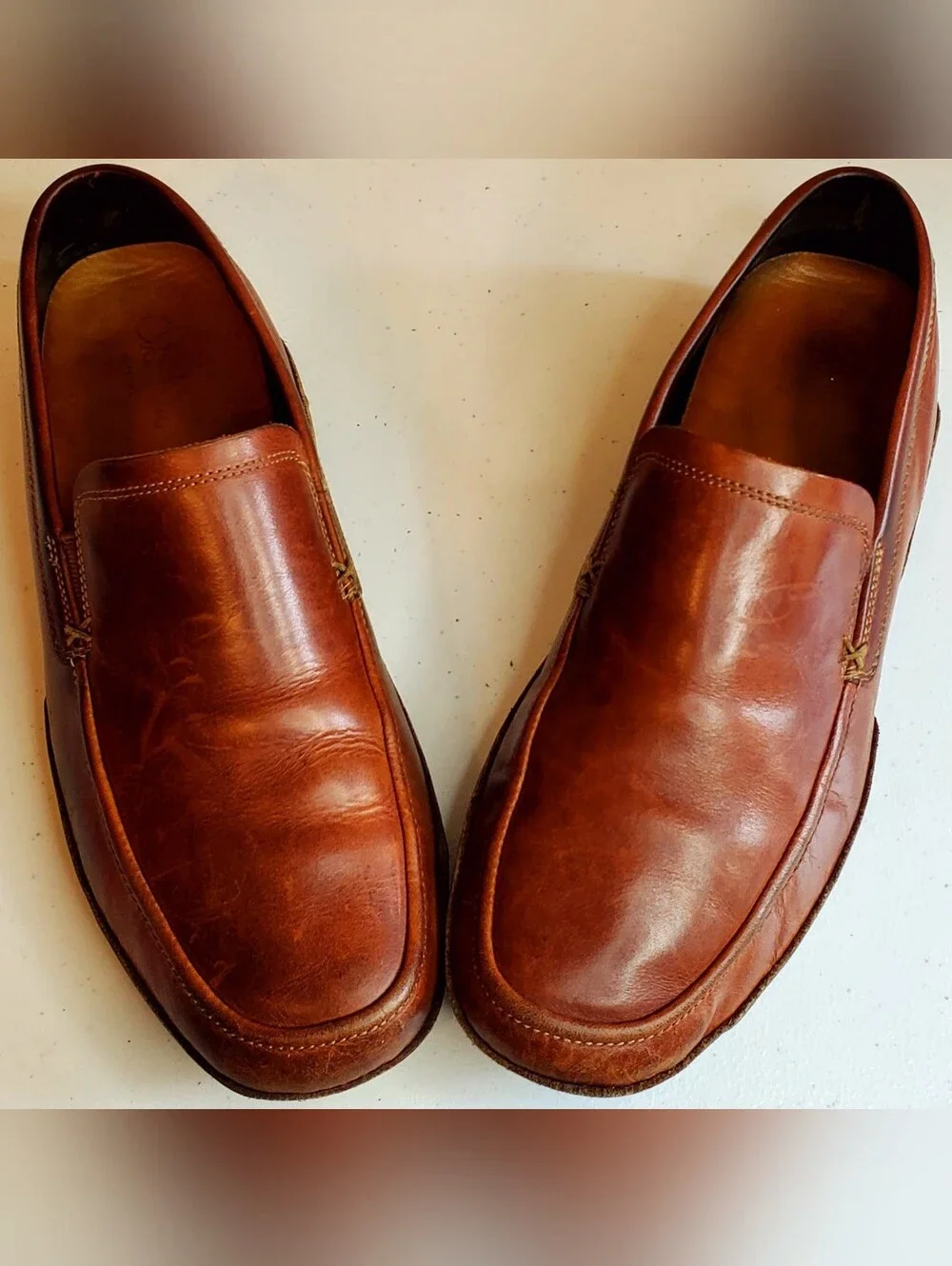Cole Haan Mens 10 M Loafer NikeAir Brown Leather Slip On Casual Business